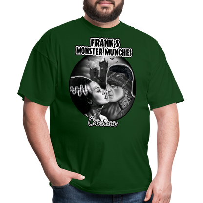 Frank's Monster Munchies Adult T-shirt - forest green