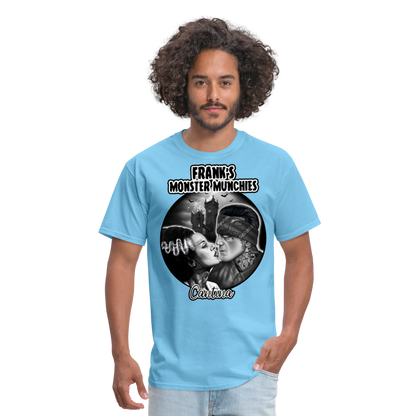 Frank's Monster Munchies Adult T-shirt - aquatic blue