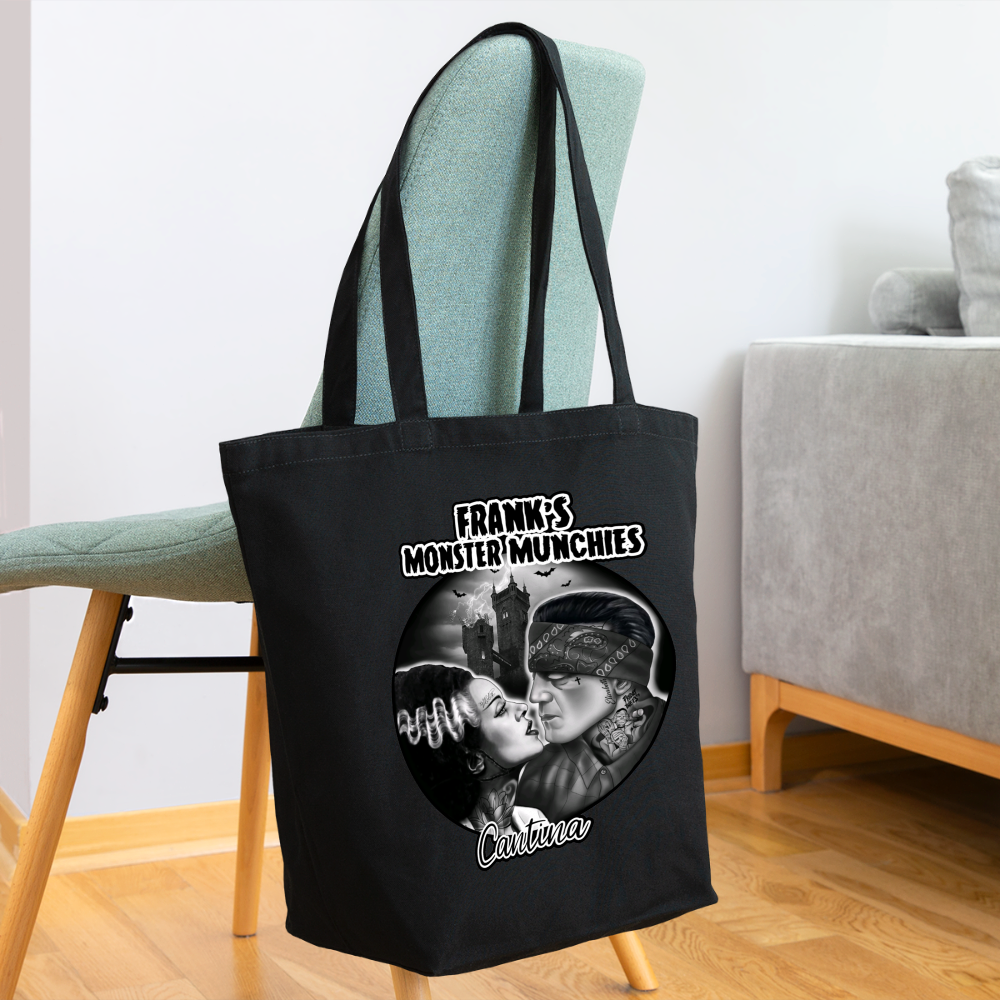 Frank's Monster Munchies Eco-Friendly Cotton Tote - black
