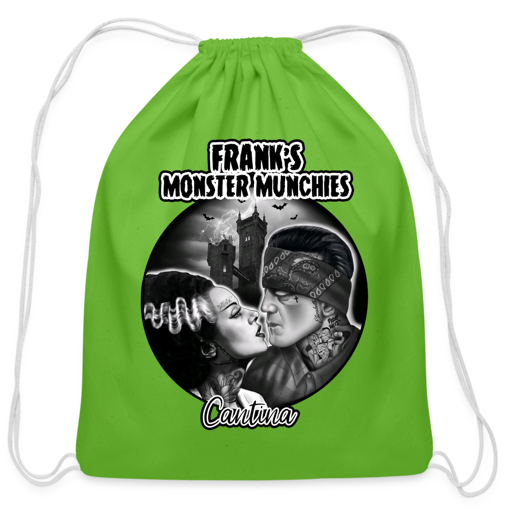 Frank's Monster Munchies Cotton Drawstring Bag - clover