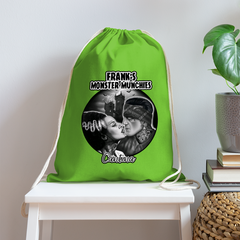 Frank's Monster Munchies Cotton Drawstring Bag - clover