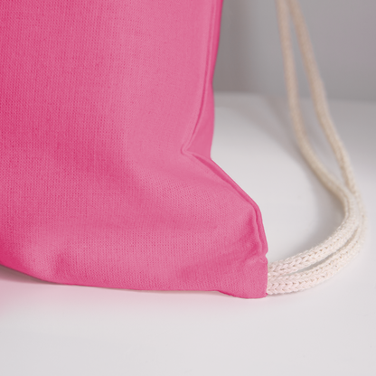 Frank's Monster Munchies Cotton Drawstring Bag - pink