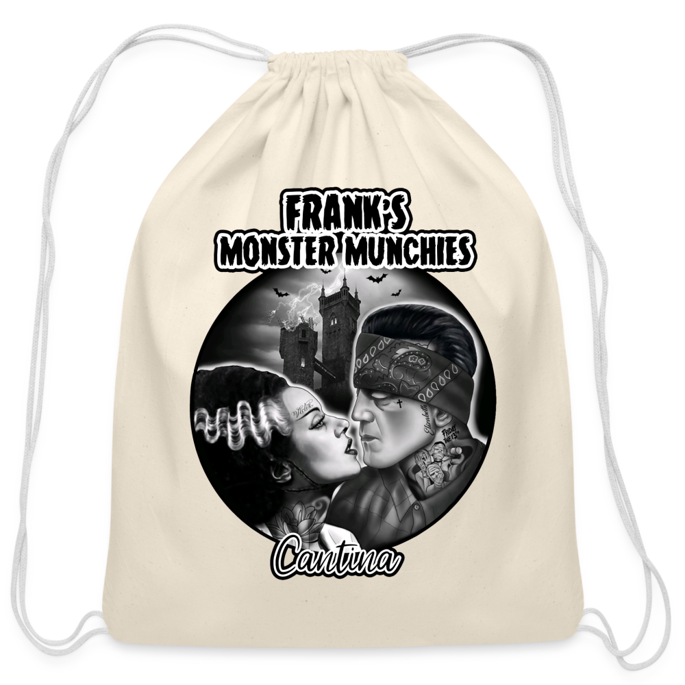 Frank's Monster Munchies Cotton Drawstring Bag - natural